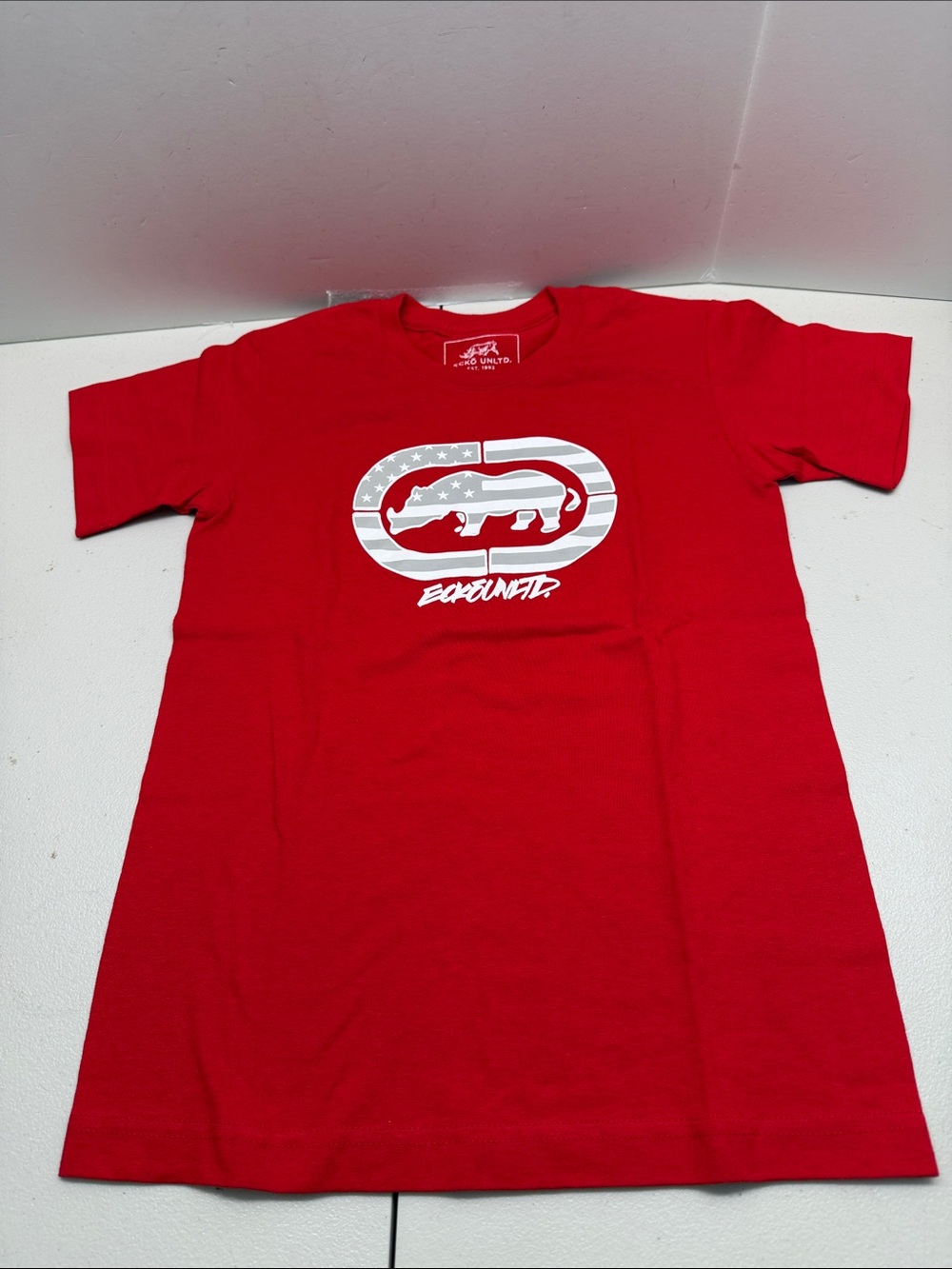 Ecko Unlimited Red Short-Sleeve Tee with White Logo